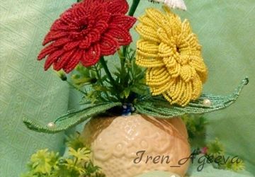 Цветы из бисера