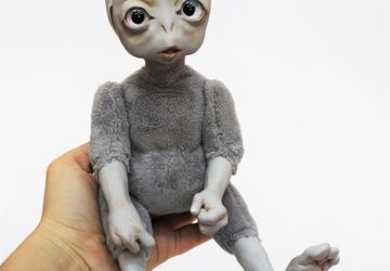 Сеня инопланетянин. Интерьерная кукла.