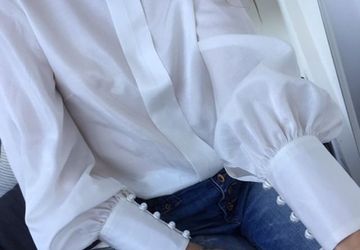 Белая блузка из хлопка