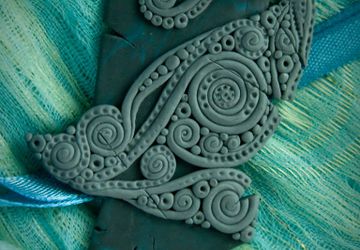 Кулон "Мраморная филигрань"