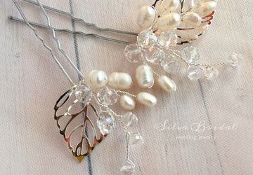 Шпильки с натуральным жемчугом