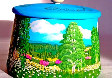 Емкость с росписью "Березовая Роща"