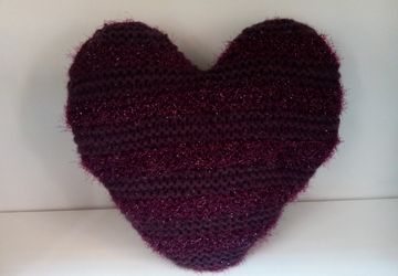 Подушка "Сердце фиолетовое"