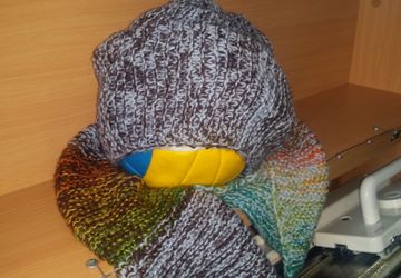 Шапочка из натуральной шерсти