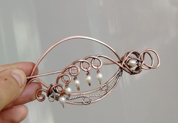 Медная заколка "Ландыш"