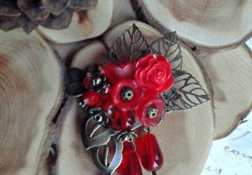 Брошь "Осенний букет"