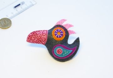 Брошь "Сказочный тукан"