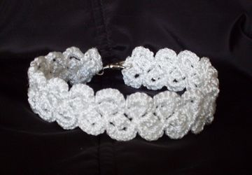 чокер широкий white