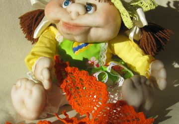 Кукла чулочная авторская Настенька