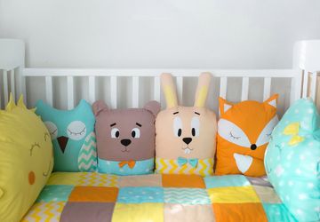 Бортики Зверушки в кроватку