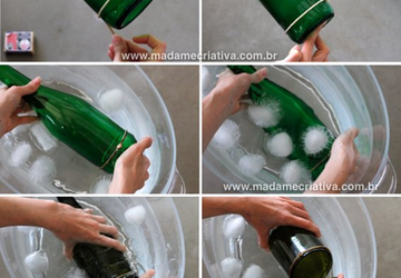 Подсвечники из стеклянных  бутылок своими руками.