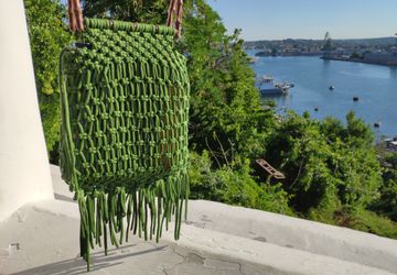 Авторская сумка в технике макраме "Лето"