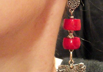 Серьги Кораллы с Веером.