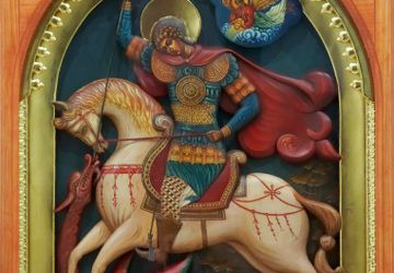 Георгий Победоносец - Деревянная скульптура