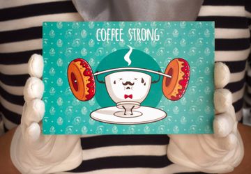Открытка Coffe Strong	