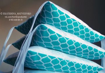 Двусторонний комплект бортиков в кроватку 12 подушек