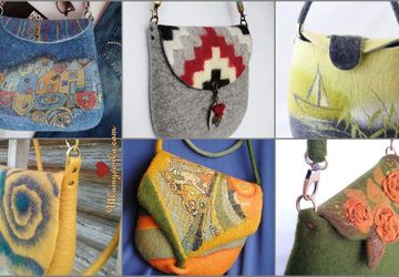 Сумочка с клапаном и металлической фурнитурой