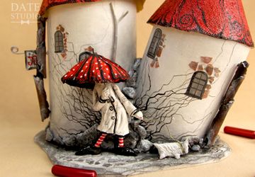 Авторская шкатулка для мелочей "дама с собачкой"