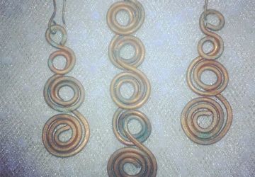 Комплект подвеска + серьги "Плетение"