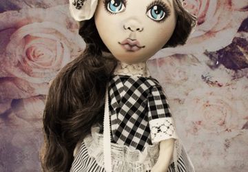 Текстильная, интерьерная кукла по имени Розочка