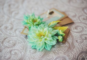 Набор Мятный (Брошь и заколка)