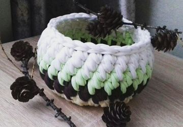Вязаная корзинка
