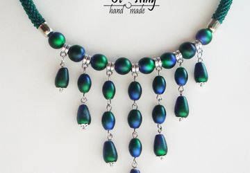 Колье из бисера и бусин Шахерезада