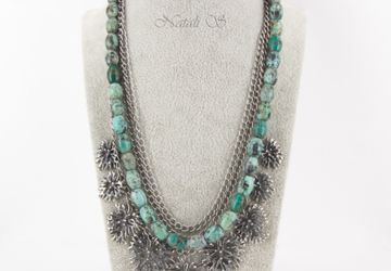 Колье "Зимний лес"