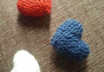 Вязаные сердечки амигуруми