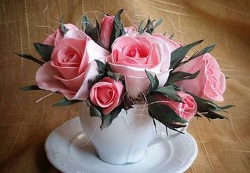 Розы в чашке