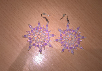 Сережки "Снежинки"