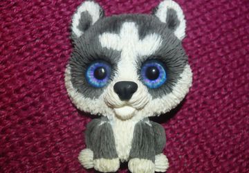 брошь "Хаски"