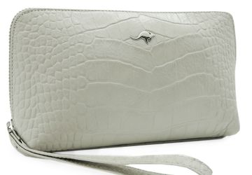 Косметичка кажаная Cangurione 3150-007 KR Beige "кроко"