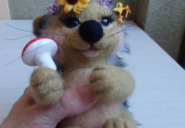 игрушка из шерсти Ёжик Шанюшка