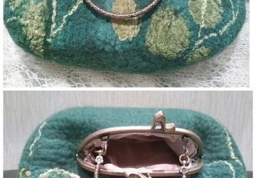 Сумка валяная "Изумруд"