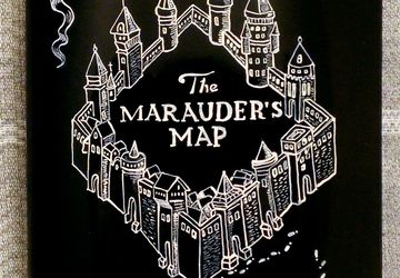 декоративная тарелка "Marauder's Map" - "Карта мародеров"