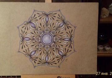 "Мандала Голубой цветок"