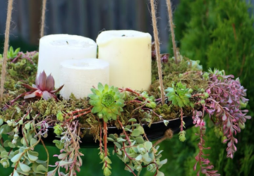 ПОДВЕСНОЙ ПОДСВЕЧНИК С СУККУЛЕНТАМИ СВОИМИ РУКАМИ.