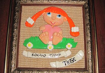 Картина из глины "Рыжулька"