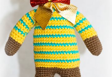 Олененок Рудольф амигуруми