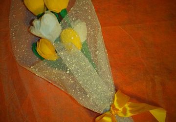 Букет шоколадных тюльпанов