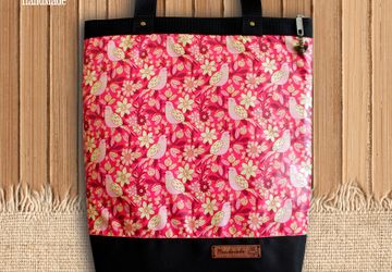 Текстильная сумочка шоппер "Птицы".