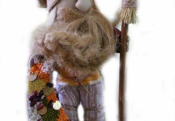 Интерьерная кукла - домовой с рогом изобилия