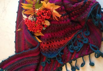 Шаль спицами