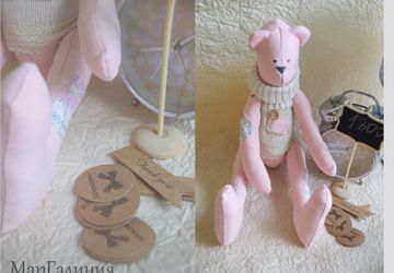 Мишка Тильда ручной работы "Розовые сны"
