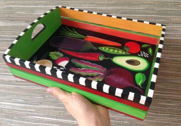 поднос деревянный