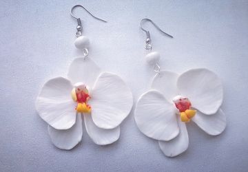 серьги орхидея