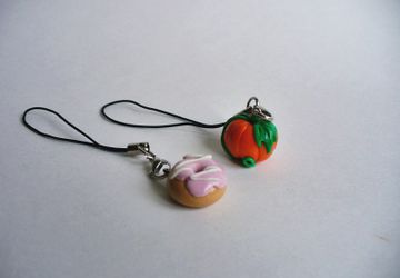 брелочки пончик и тыква