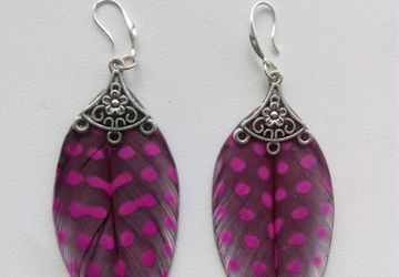 Серьги Перья фазана