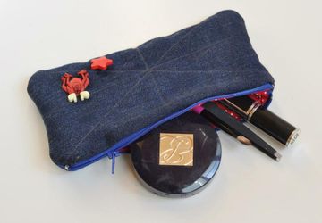 Как сделать пенал из старых джинсов